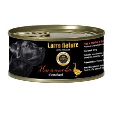 Konzerva pre psov Larra Nature Hus a morka s brusnicami 410g